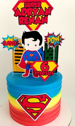 Arquivo topo de bolo- Super Man baby/ STUDIO