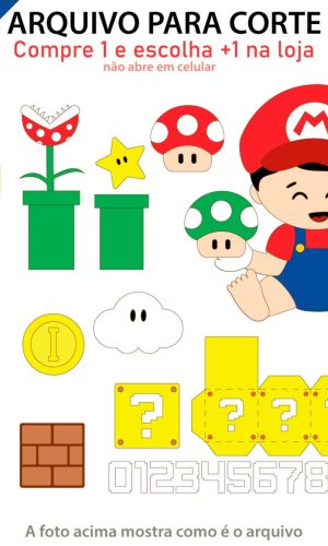 ARQUIVO Topo de bolo Super Mario Baby +1 arquivo da loja