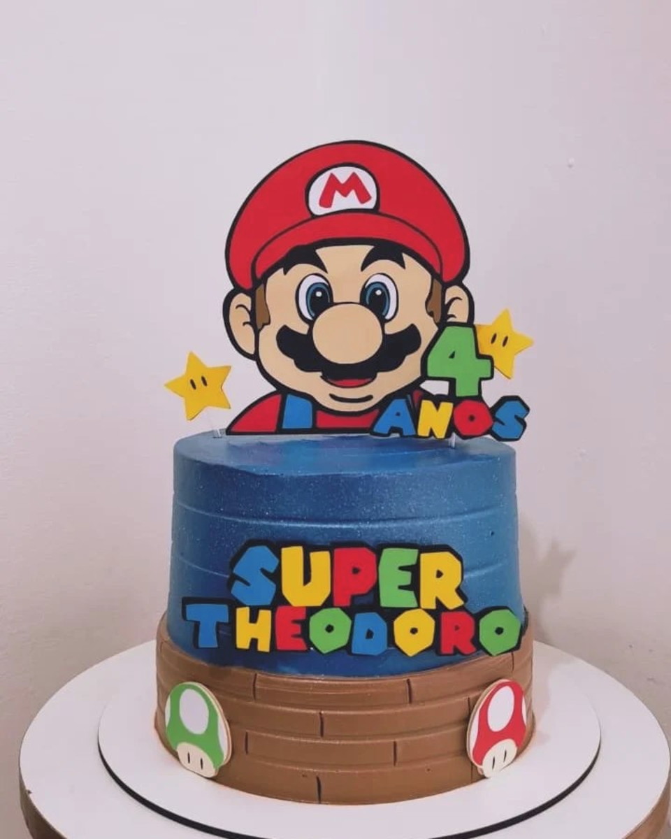 Arquivo de Corte - Topo de Bolo Super Mario