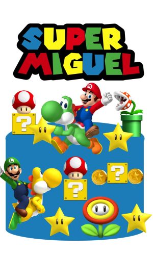 ARQUIVO TOPO DE BOLO SUPER MARIO BROS