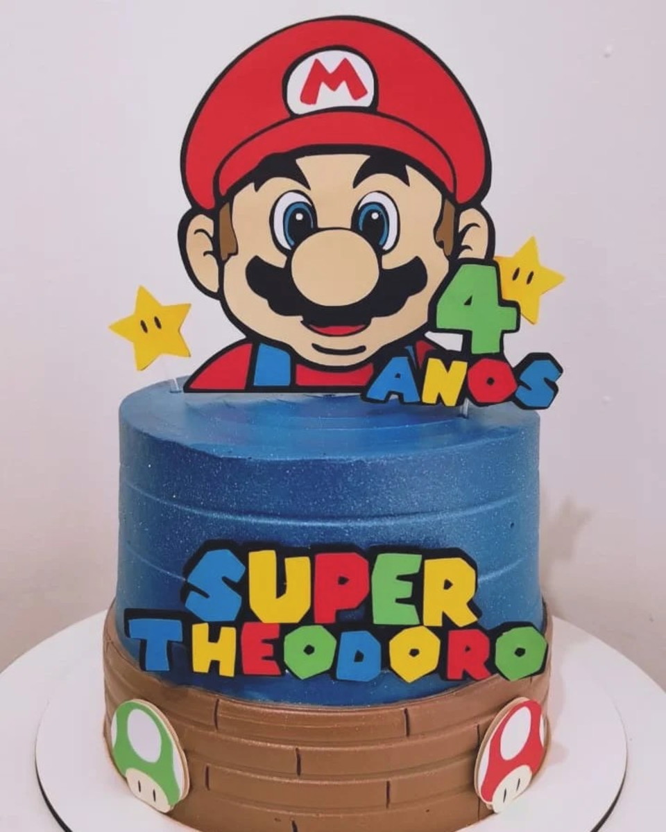 Arquivo de Corte - Topo de Bolo Super Mario - Imagem 2