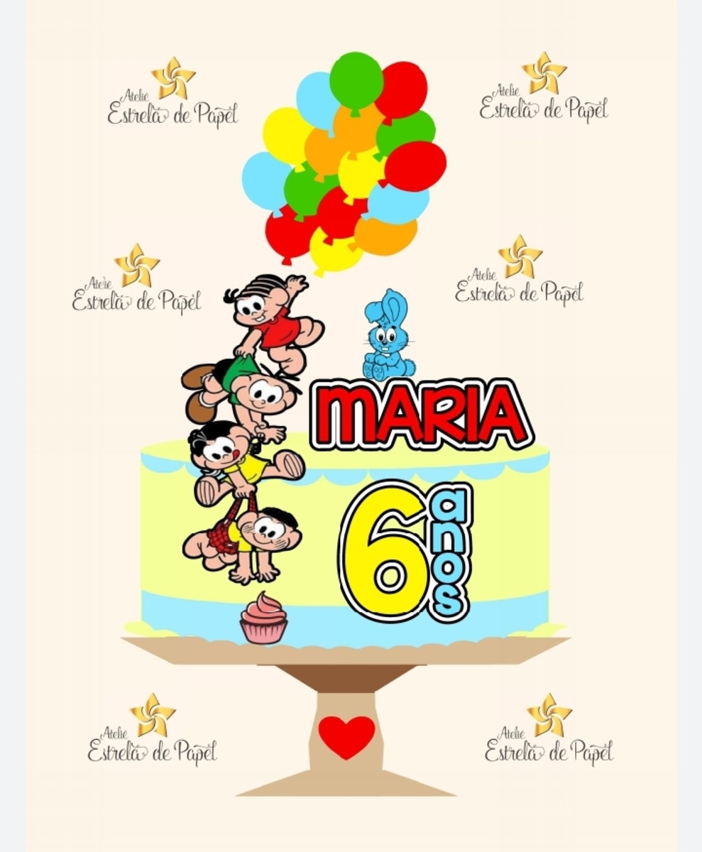 Arquivo topo de bolo Turma da Mônica - Imagem 2