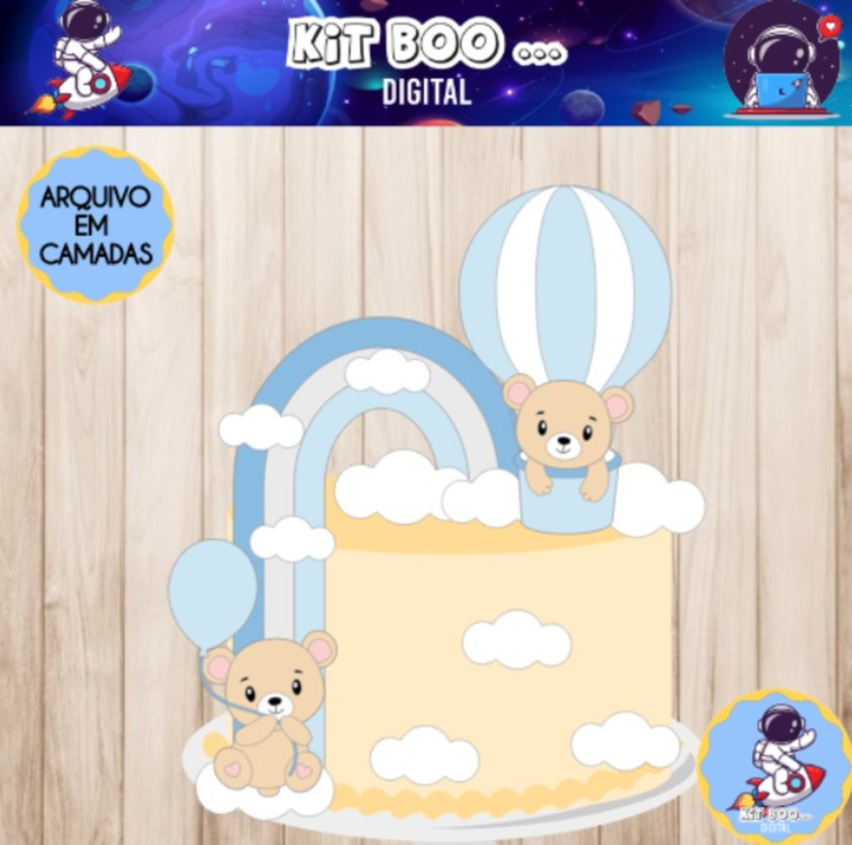 Arquivo Topo de Bolo - Ursinho Baloeiro