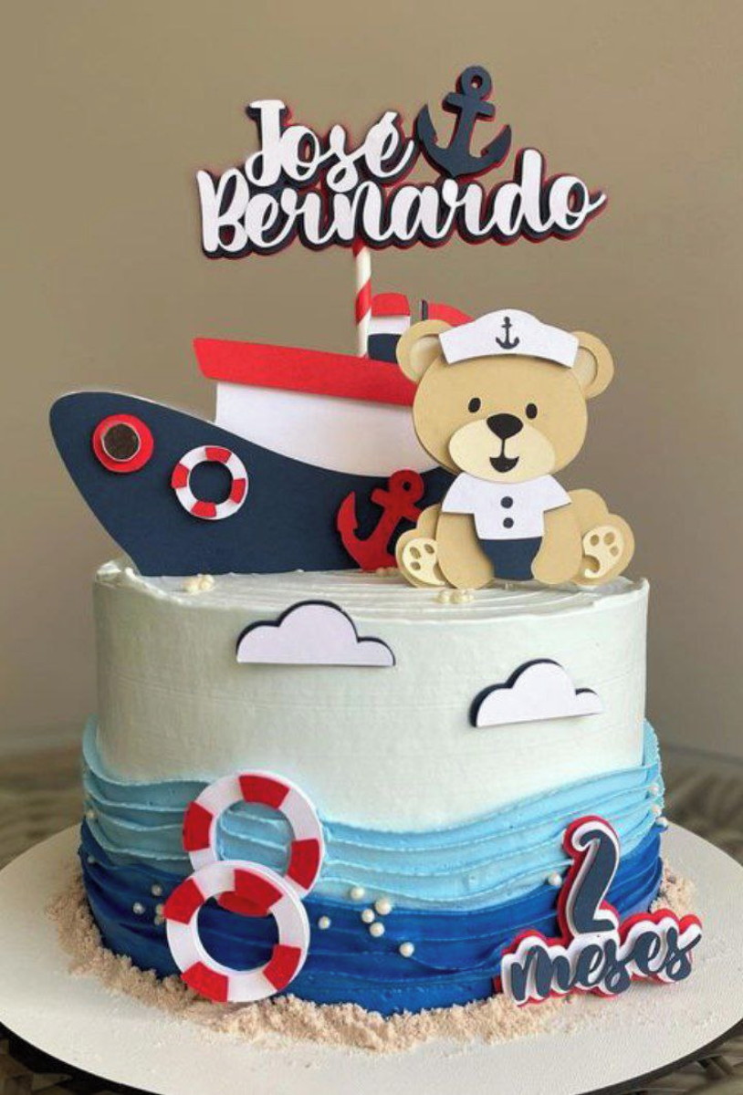 Arquivo Topo de Bolo - Ursinho Marinheiro