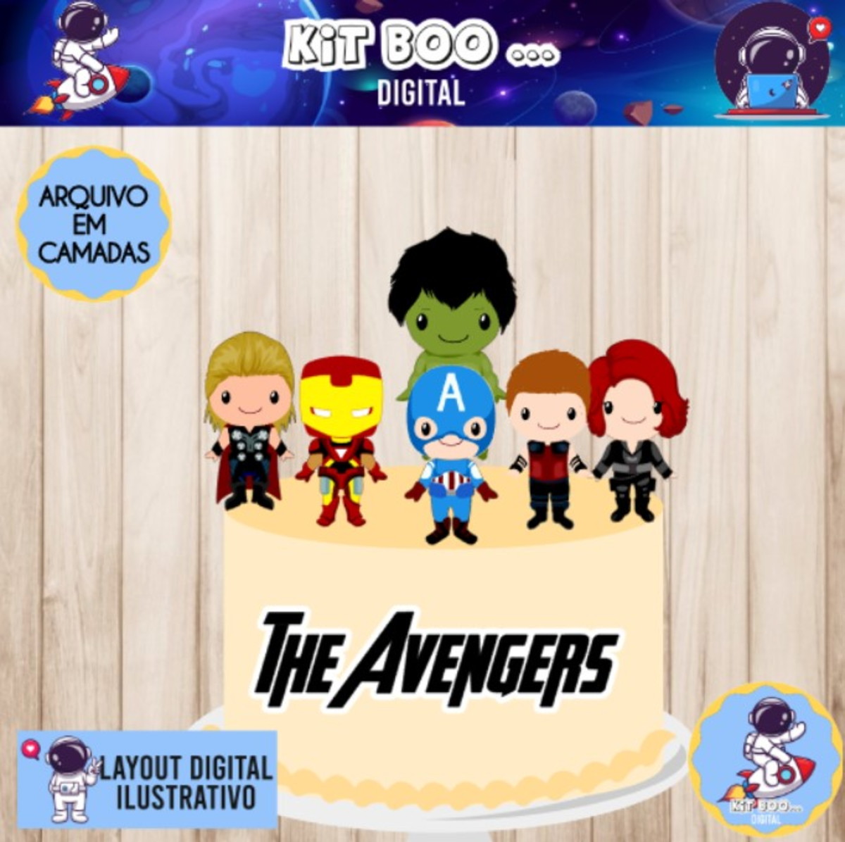 Arquivo Topo de Bolo - Vingadores