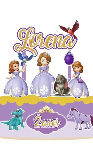 Arquivo topo de bolo princesinha Sofia