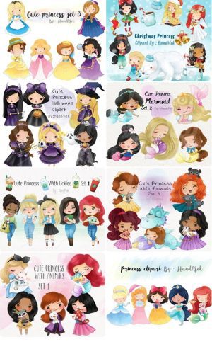 Kit digital princesas disney