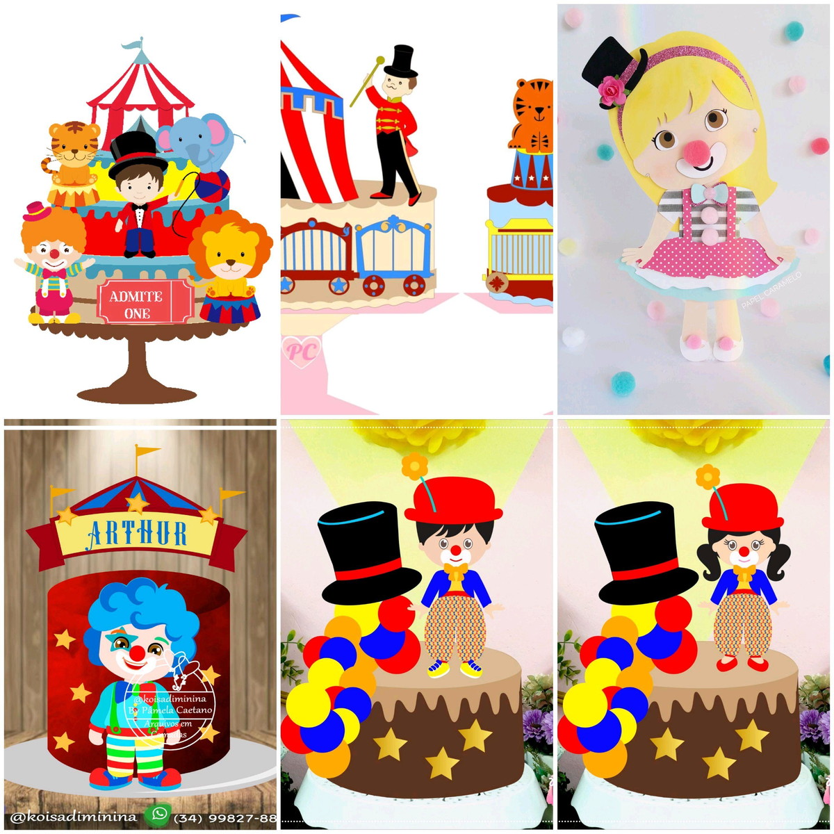 ARQUIVOS DE CORTE TOPO DE BOLO circo