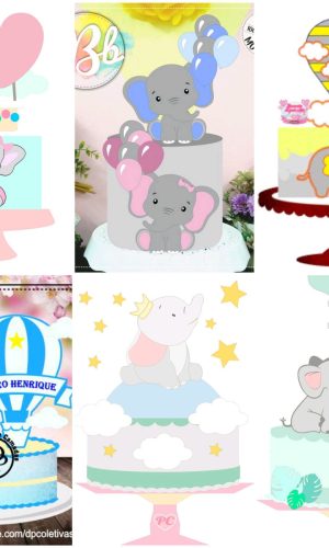 ARQUIVOS DE CORTE TOPO DE BOLO elefante