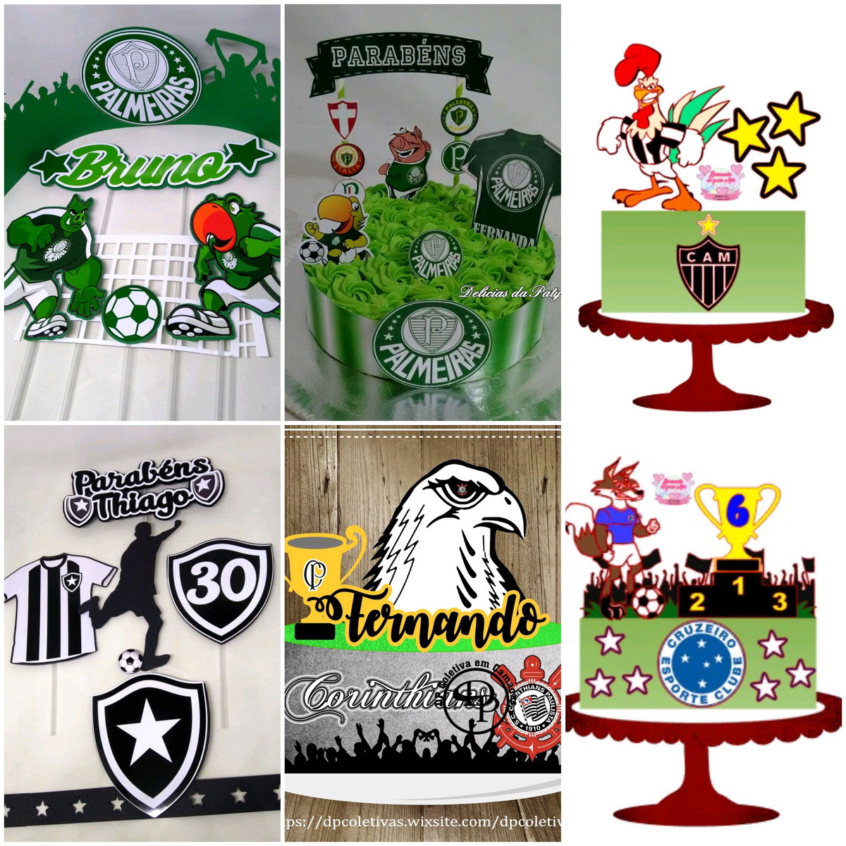 ARQUIVOS DE CORTE TOPO DE BOLO futebol times - Imagem 3