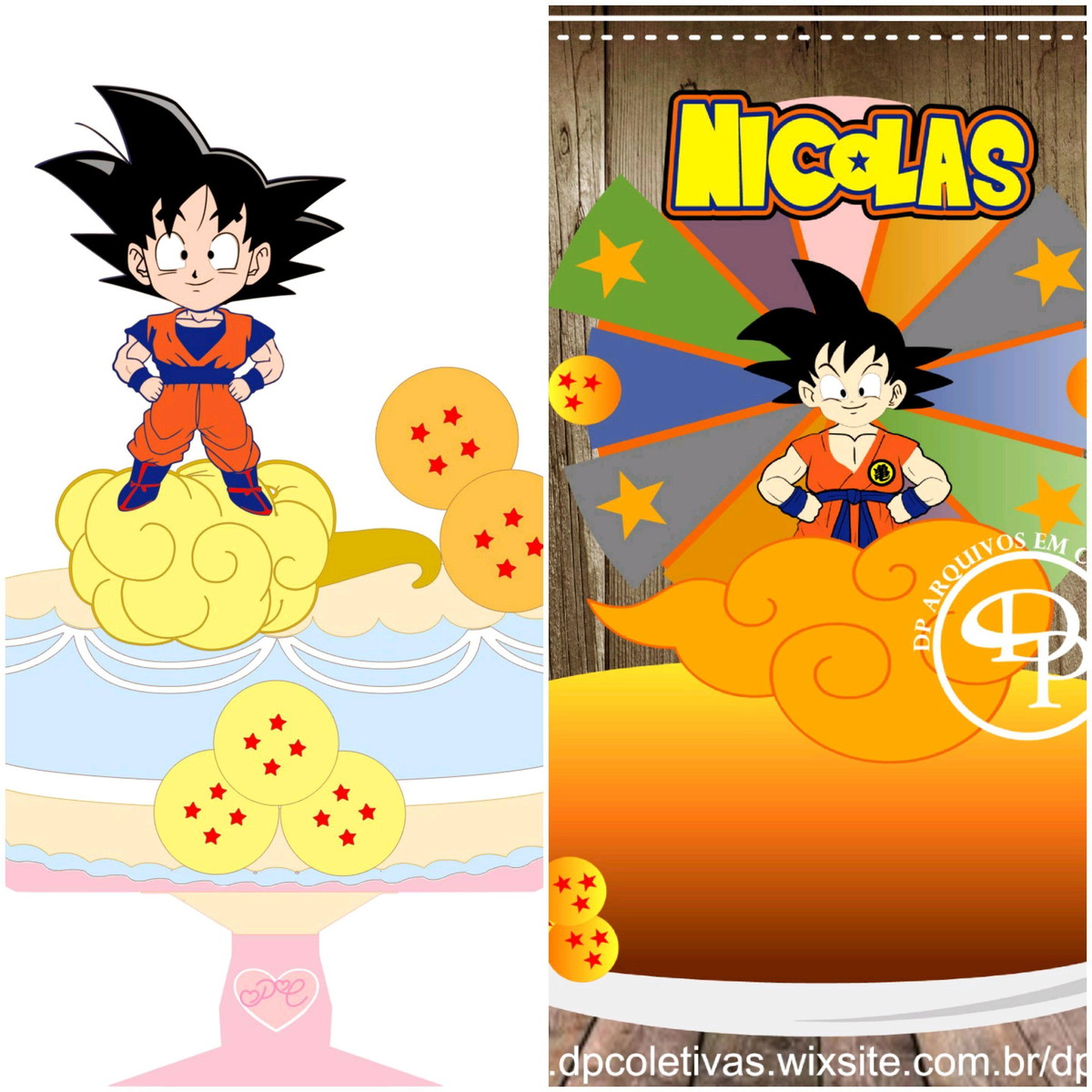 ARQUIVOS DE CORTE TOPO DE BOLO goku