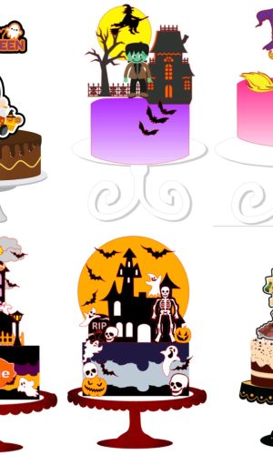 ARQUIVOS DE CORTE TOPO DE BOLO halloween