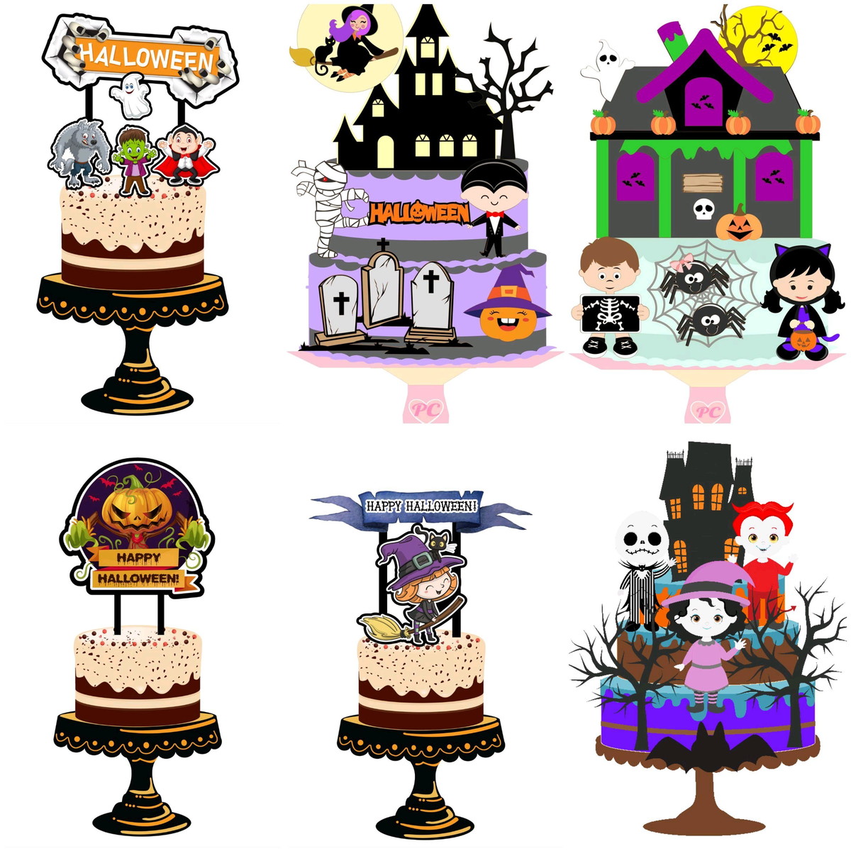 ARQUIVOS DE CORTE TOPO DE BOLO halloween - Imagem 2