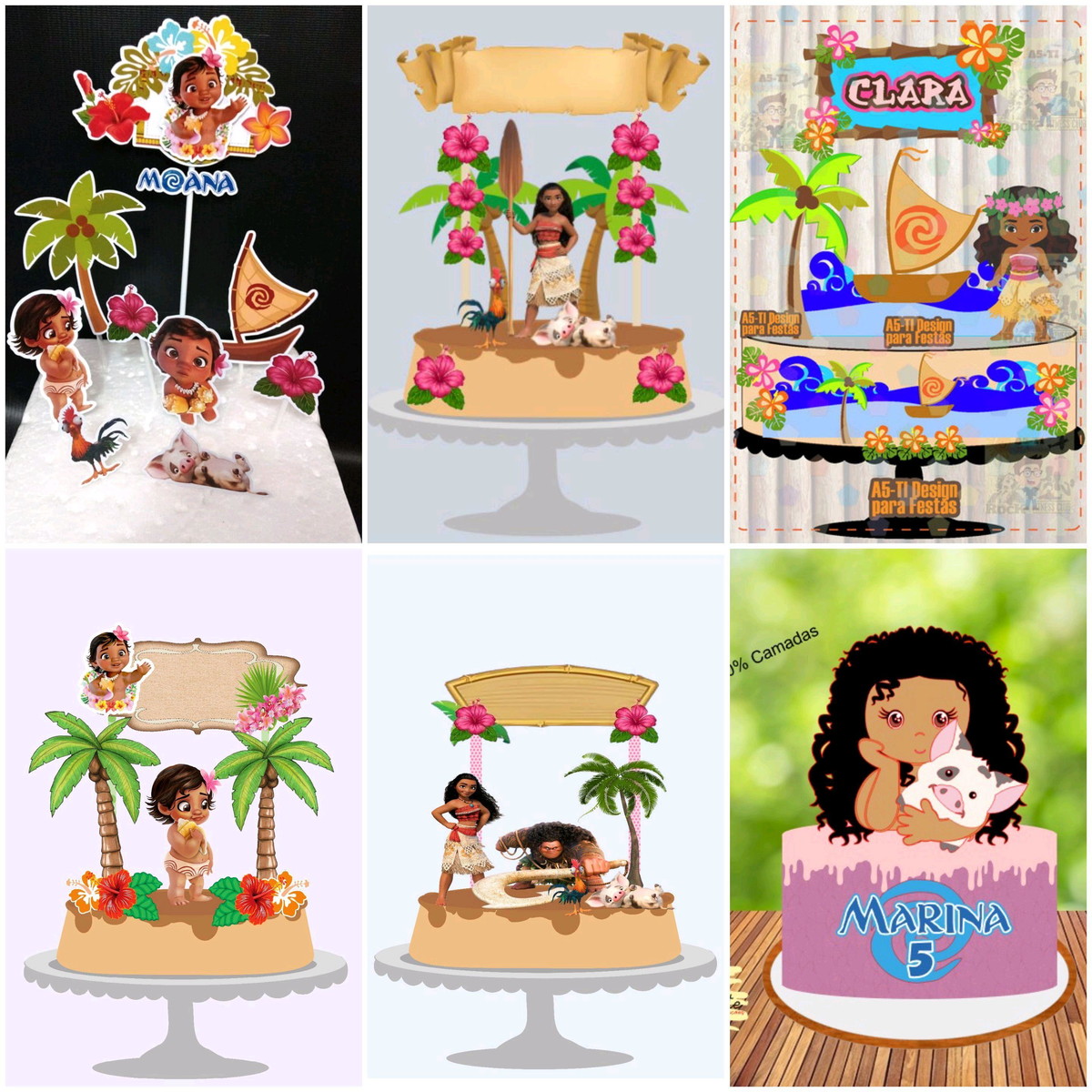 ARQUIVOS DE CORTE TOPO DE BOLO Moana - Imagem 3
