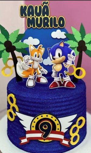 Arquivos De Corte Topo De Bolo Sonic 02
