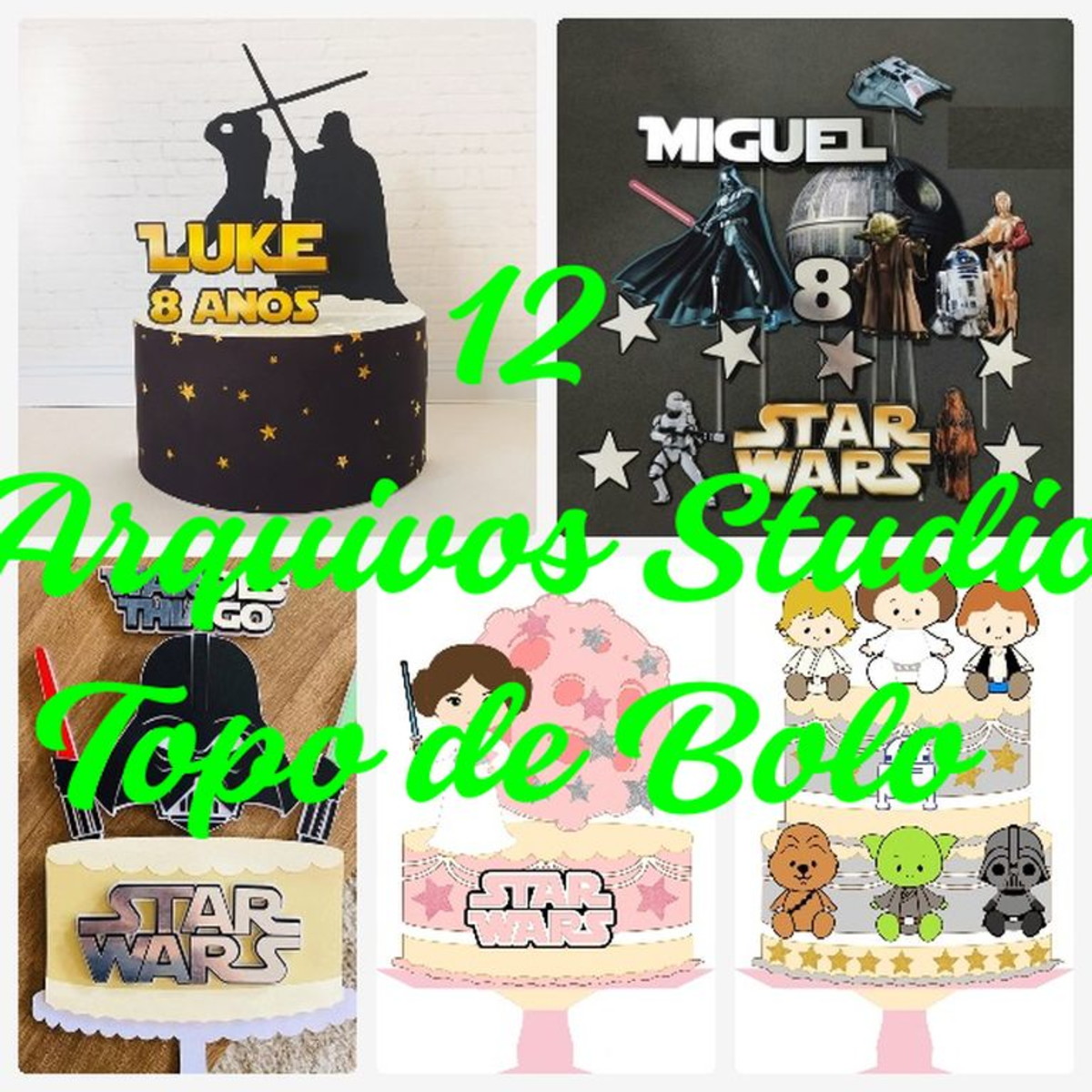 ARQUIVOS DE CORTE TOPO DE BOLO - STAR WARS - Imagem 2