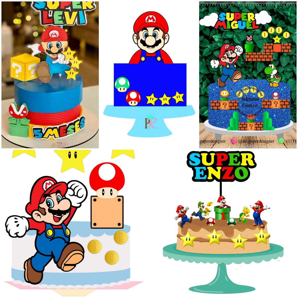 ARQUIVOS DE CORTE TOPO DE BOLO super mario - Imagem 2