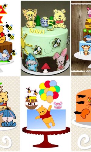 ARQUIVOS DE CORTE TOPO DE BOLO ursinho pooh