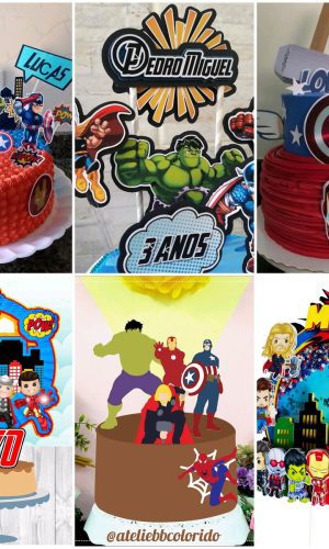 ARQUIVOS DE CORTE TOPO DE BOLO vingadores