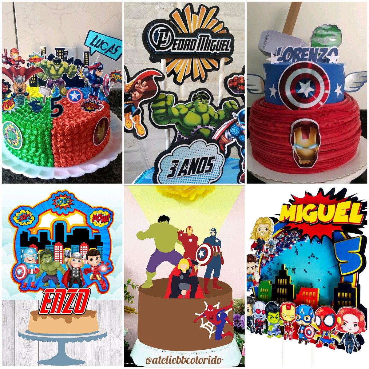 ARQUIVOS DE CORTE TOPO DE BOLO vingadores