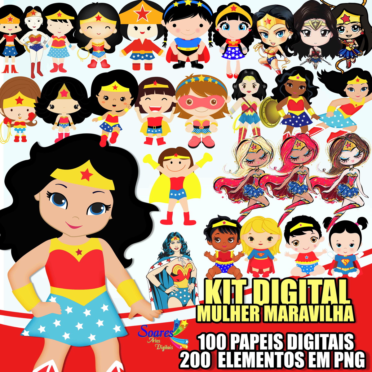Kit Digital Mulher Maravilha - Imagem 2