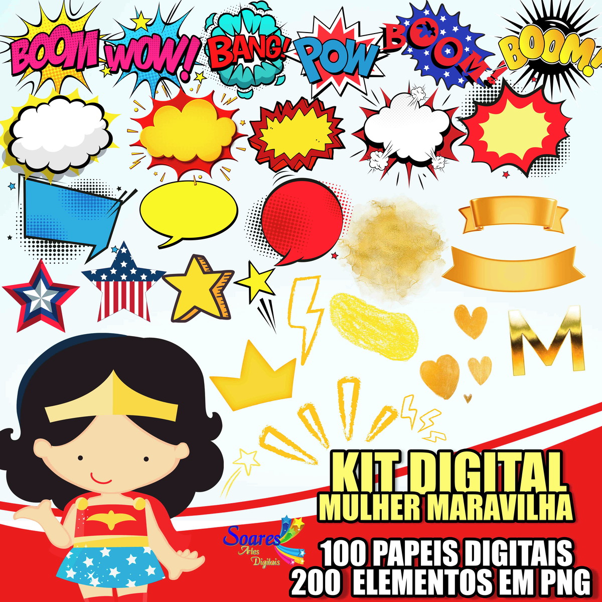 Kit Digital Mulher Maravilha - Imagem 3