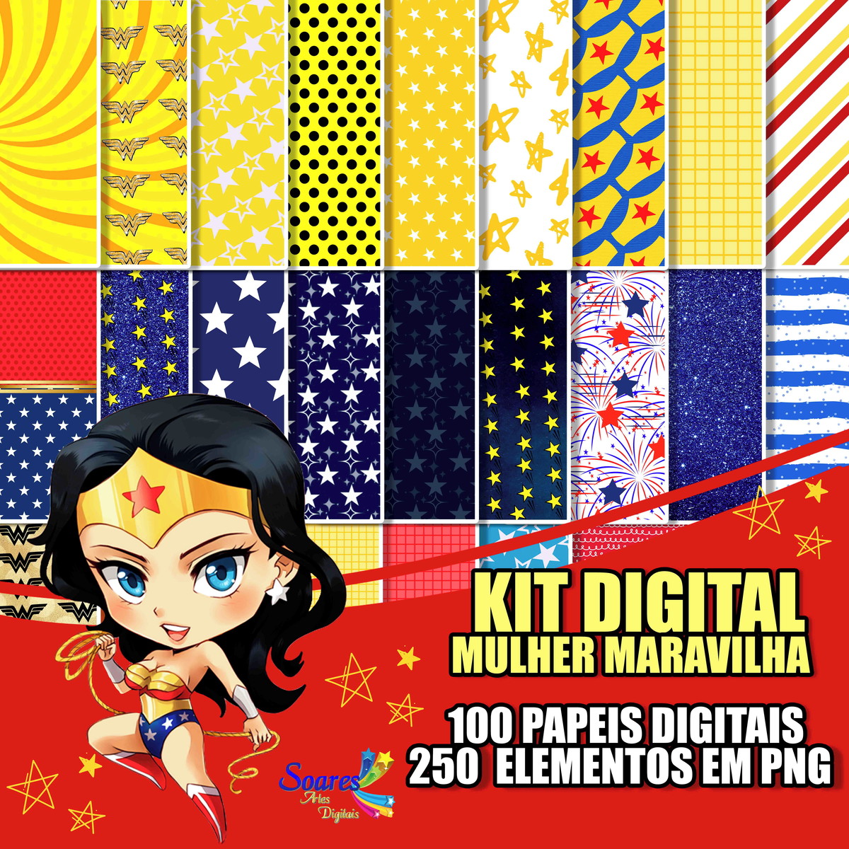 Kit Digital Mulher Maravilha