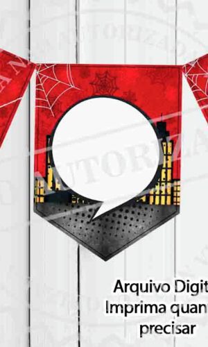 BANDEIROLA HOMEM ARANHA - ARQUIVO DIGITAL