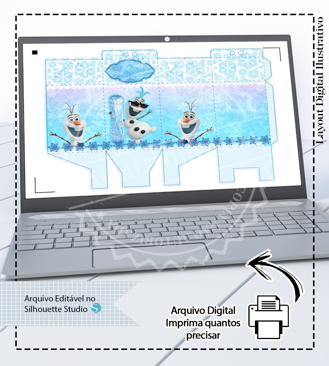 CAIXA MILK FROZEN OLAF - ARQUIVO DIGITAL