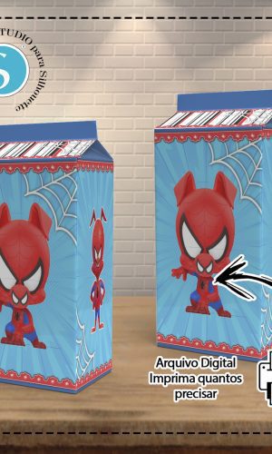 CAIXA MILK HOMEM ARANHA ARANHAVERSO - ARQUIVO DIGITAL