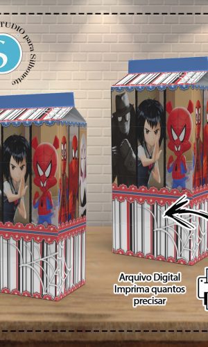 CAIXA MILK HOMEM ARANHA ARANHAVERSO - ARQUIVO DIGITAL