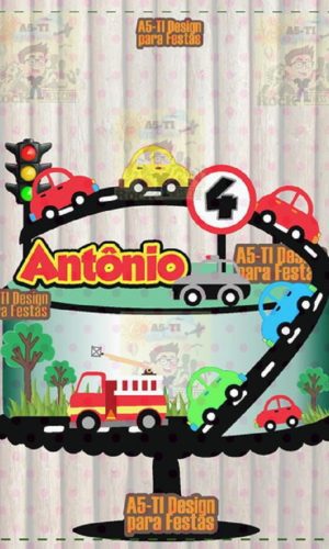 Cod 3- Carros Topo de Bolo Arquivo de Corte