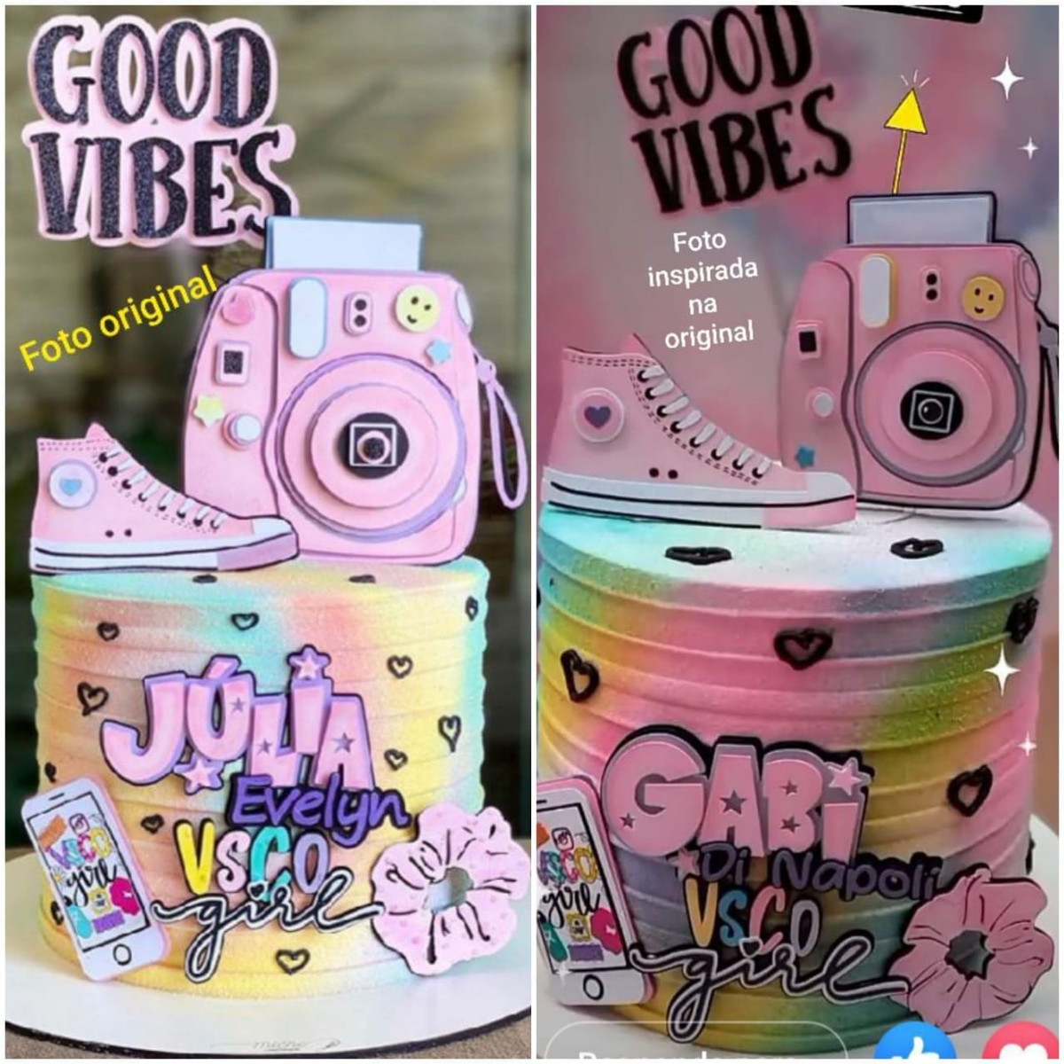 COMBO 4 TOPO DE BOLO VSCO Girl - Imagem 2