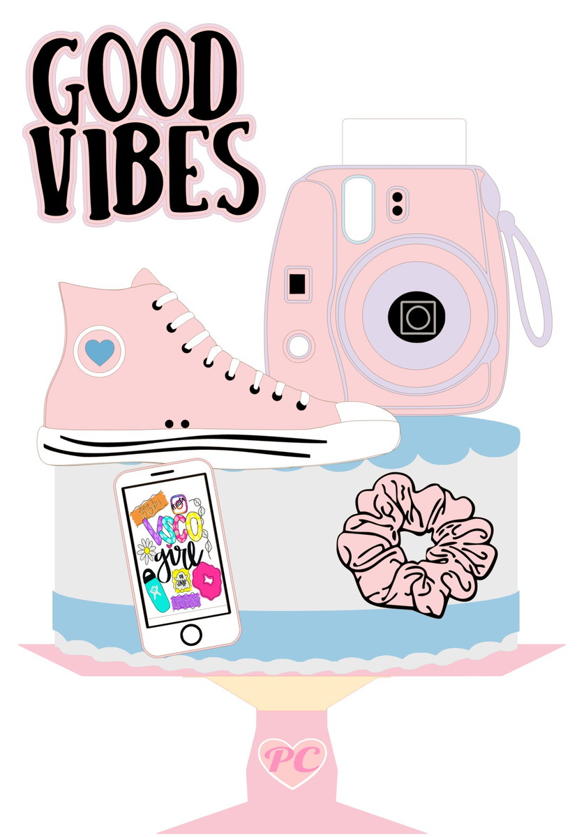 COMBO 4 TOPO DE BOLO VSCO Girl - Imagem 3