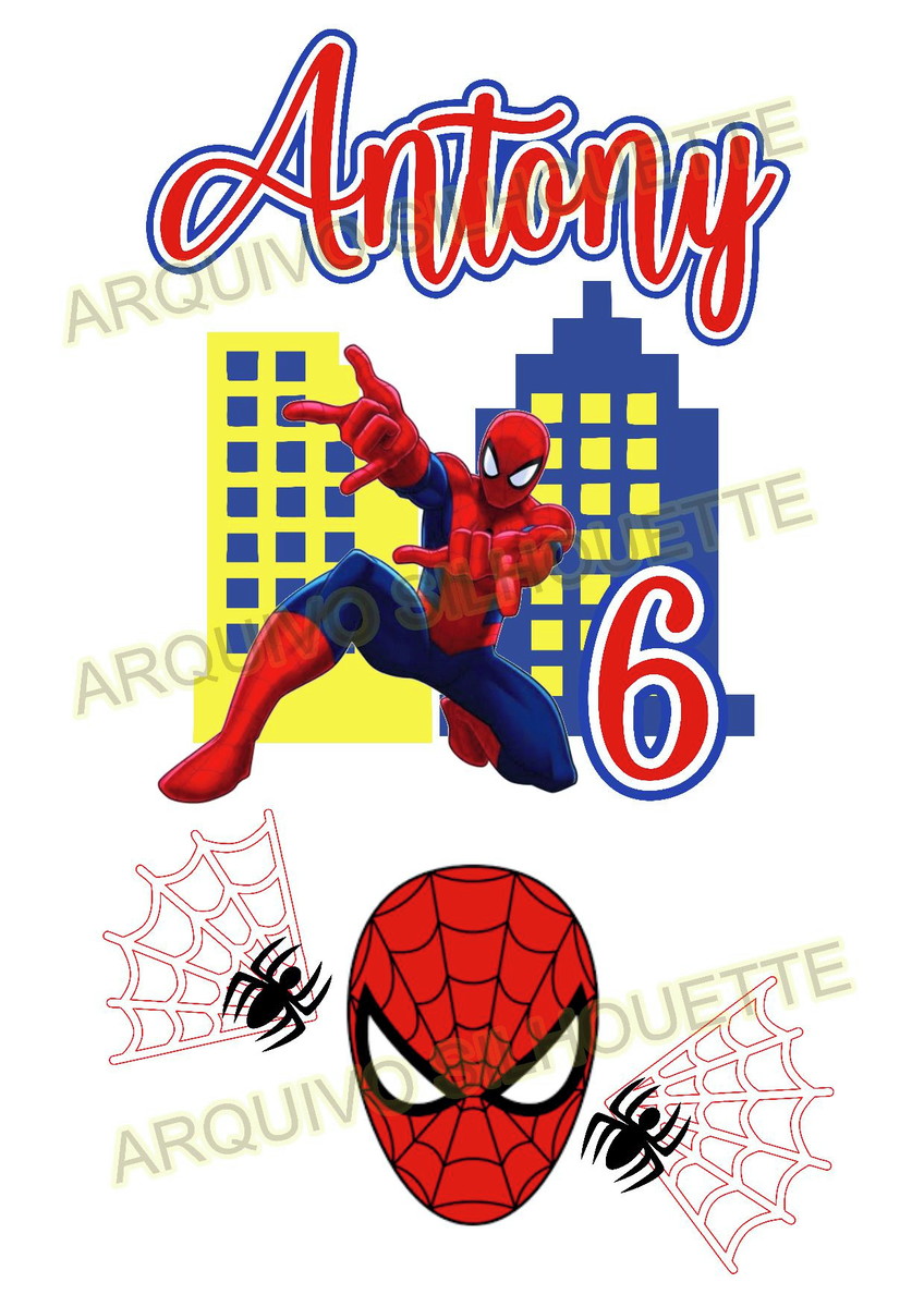 COMBO + Arquivo de Corte - Topo de Bolo Homem Aranha 3 - Imagem 2
