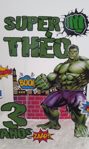 COMBO + Arquivo de Corte - Topo de Bolo Hulk 1