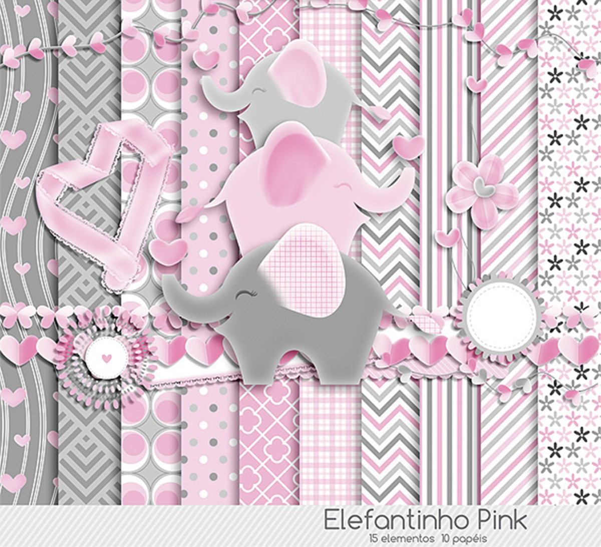 kit digital Elefantinhos 3 kits