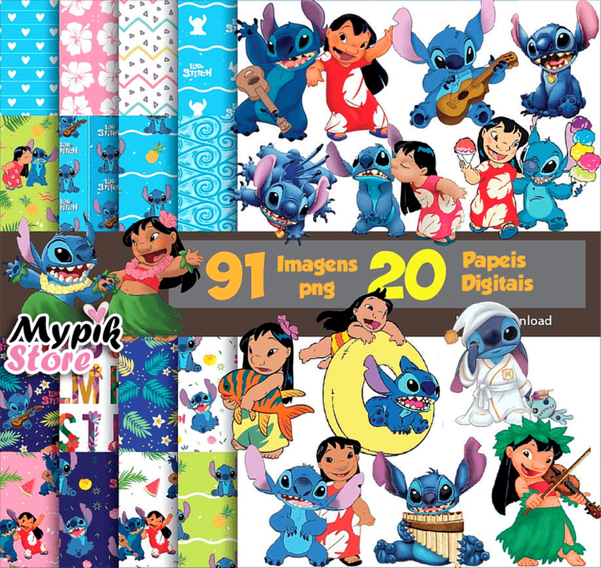 Kit Digital Lilo e Stitch