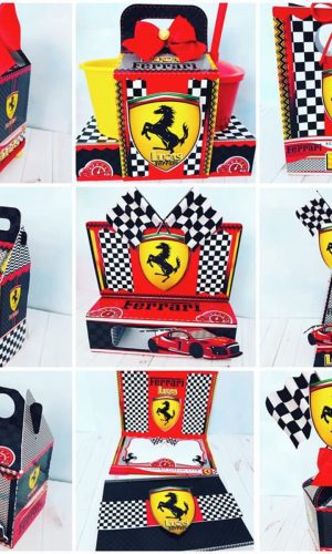 Ferrari Carros 2709 - Combo de Arquivos de Corte para Festas