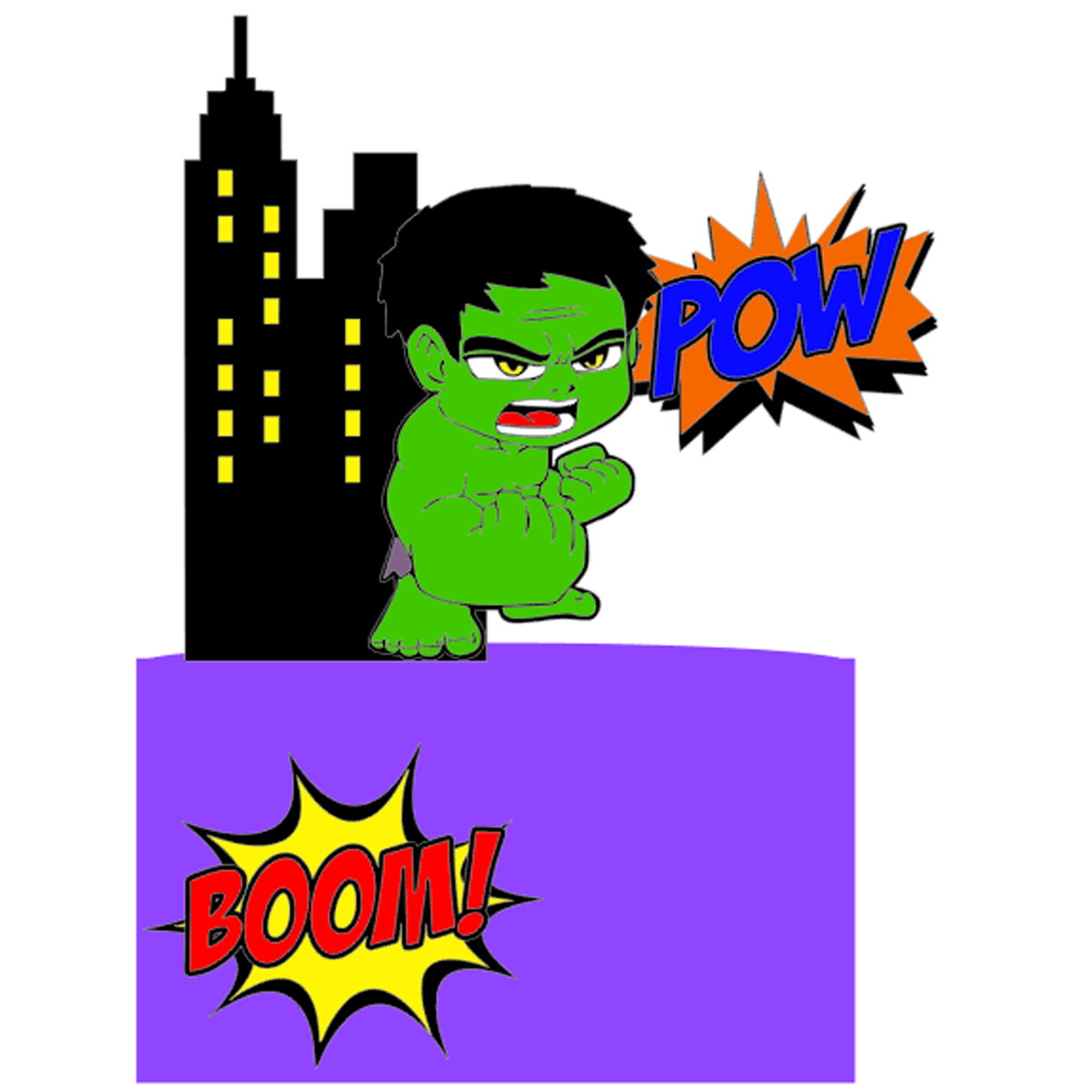 Kit / 5: Arquivo De Corte Topo De Bolo Hulk 001