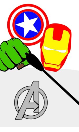 Kit / 5: Arquivo De Corte Topo De Bolo Vingadores 005