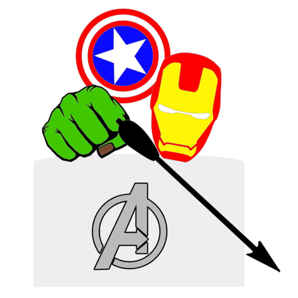 Kit / 5: Arquivo De Corte Topo De Bolo Vingadores 005