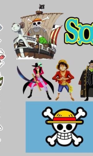Kit Arquivos de Corte One Piece, Naruto e Moana