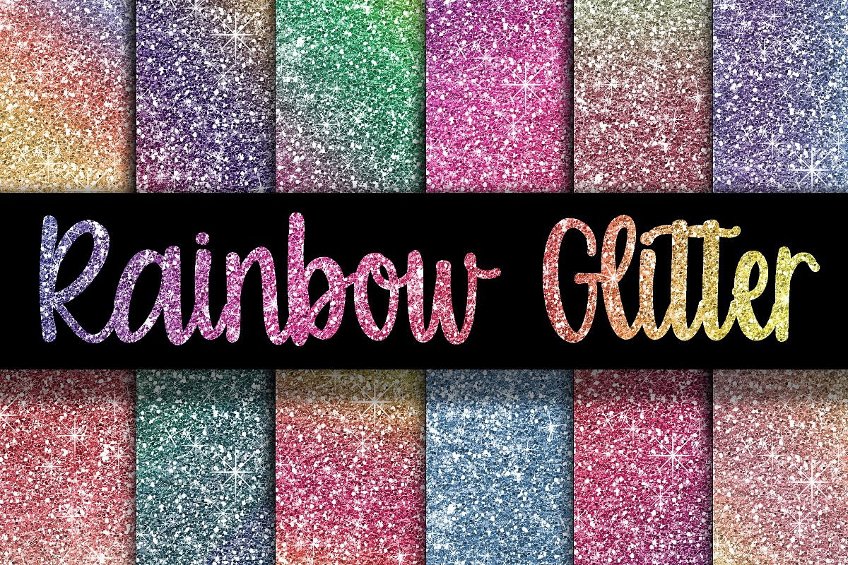 Kit digitais papeis glitter