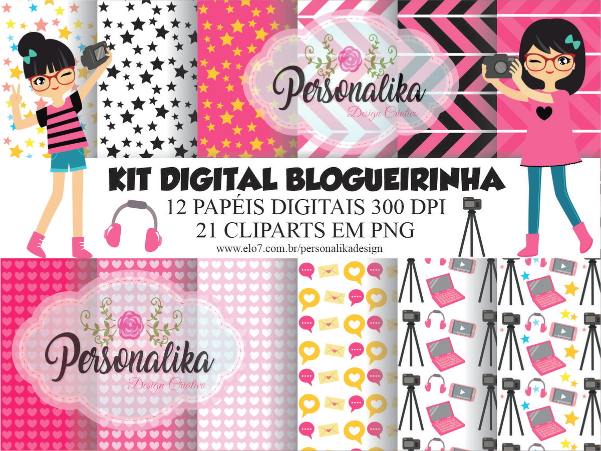 KIT DIGITAL BLOGUEIRINHA OU YOUTUBER