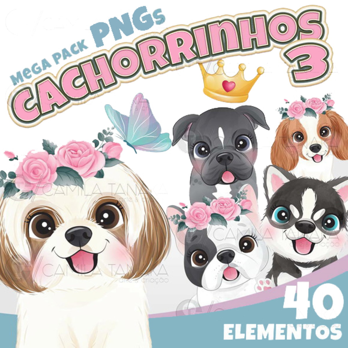 Kit Digital - Cachorros + Pack Cachorros Cupidos - Imagem 2