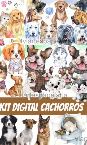 Kit Digital Cachorrinhos-pet+3 Kits Digitais de Brinde