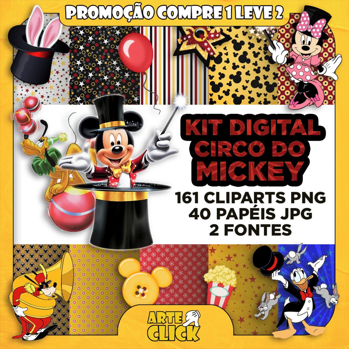 Kit Digital Circo do Mickey