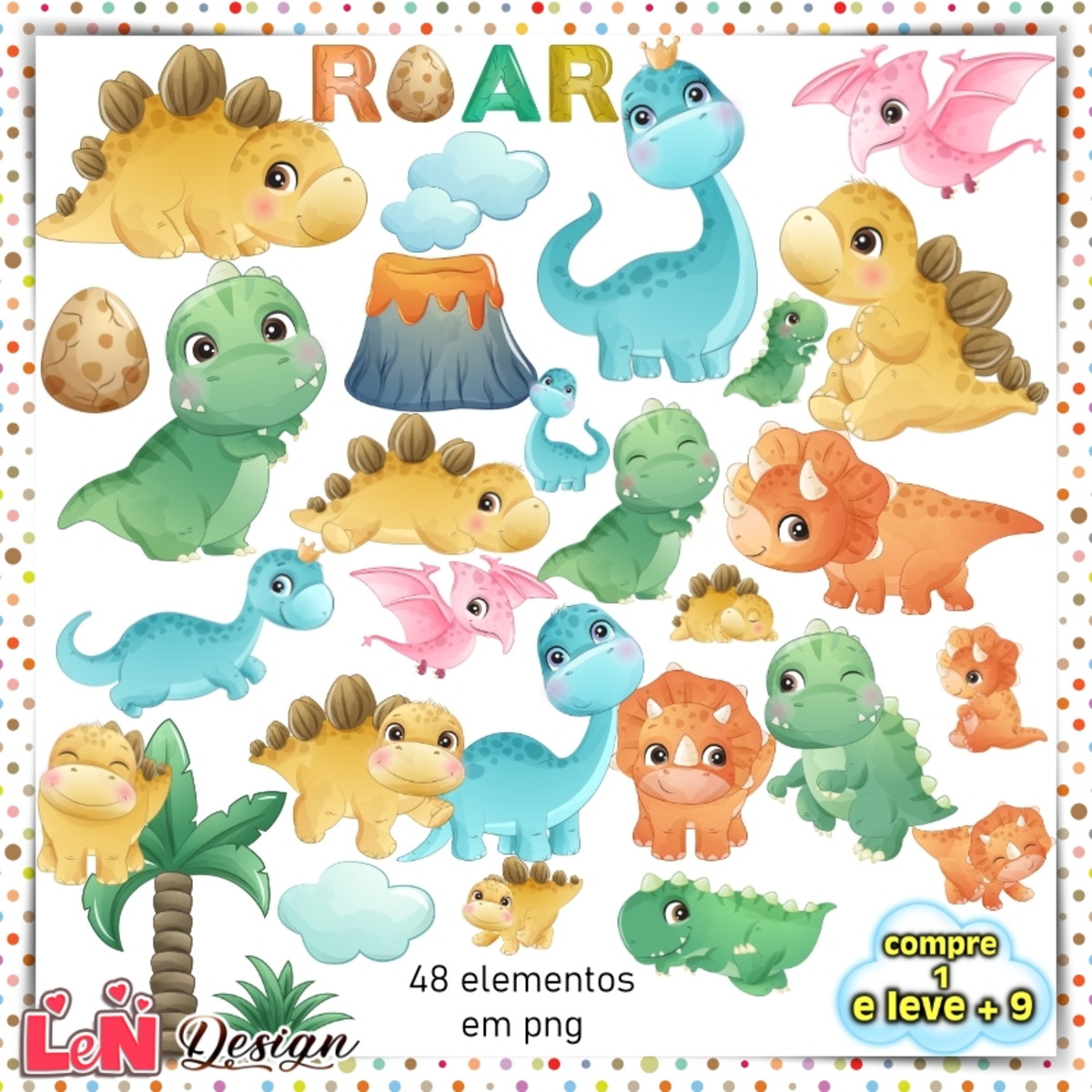 Kit Digital Dinossauro Baby #5