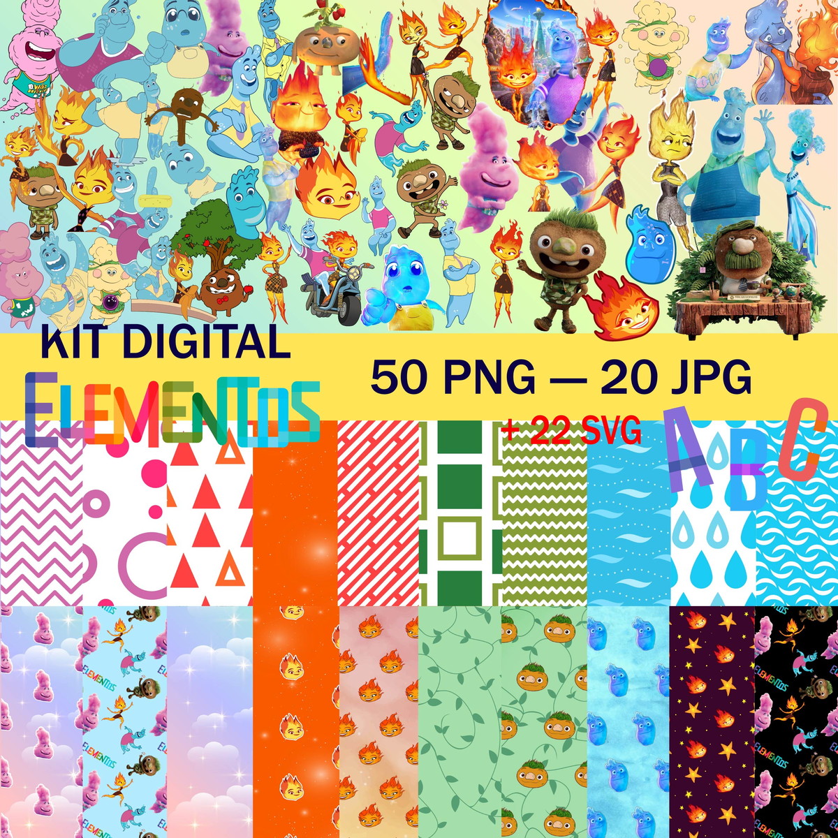 Kit Digital Elementos Disney